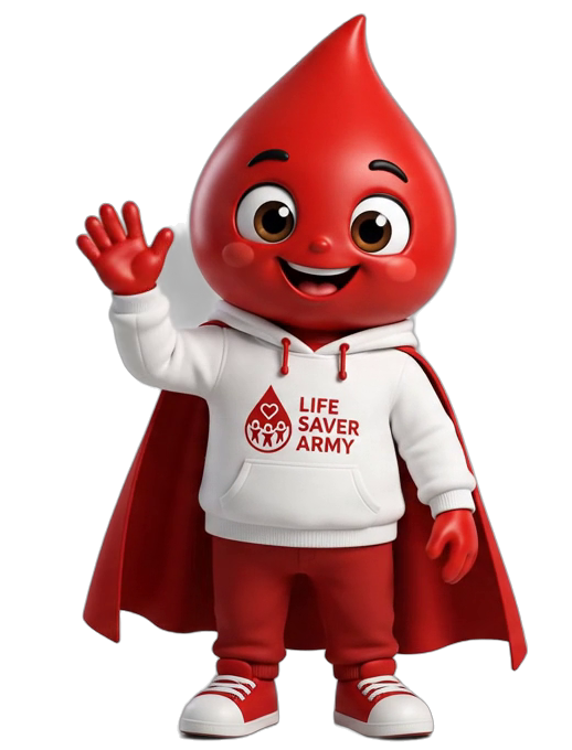 Dropy, the Life Saver Army mascot